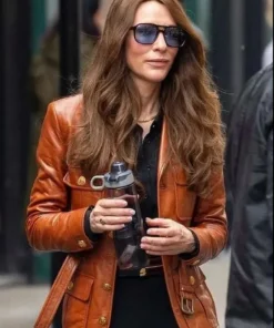 Black Bag Cate Blanchett Brown Leather Jacket