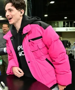 College GameDay 2024 Timothee Chalamet Pink Jacket - Image 2