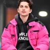 College GameDay 2024 Timothee Chalamet Pink Jacket