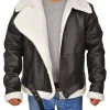 Rocky IV Sylvester Stallone Black Shearling Jacket