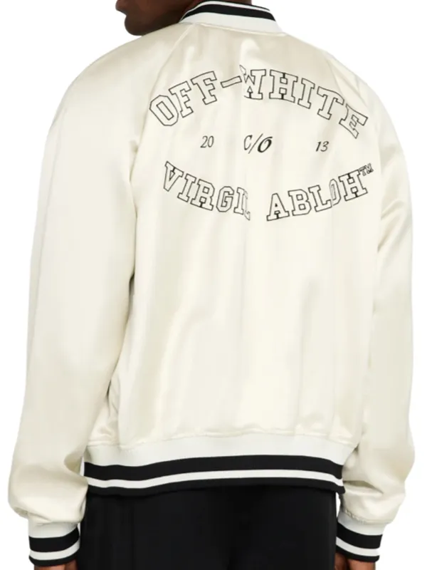 The Kelly Clarkson Show 2024 50 Cent White Bomber Jacket - Image 3