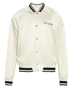 The Kelly Clarkson Show 2024 50 Cent White Bomber Jacket - Image 2