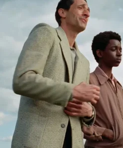 Alternative view of Adrien Brody The Brutalist Cream Blazer