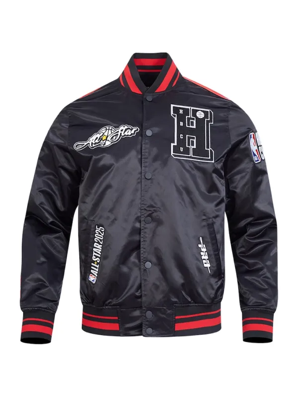 All-Star Game 2025 NBA Unisex Black Satin Jacket