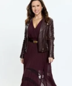 An Unexpected Valentine Lacey Chabert Biker Jacket