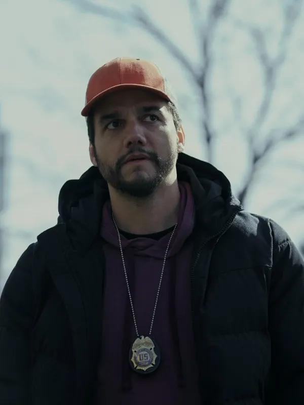 Dope Thief Wagner Moura Black Puffer Hooded Jacket - Image 2