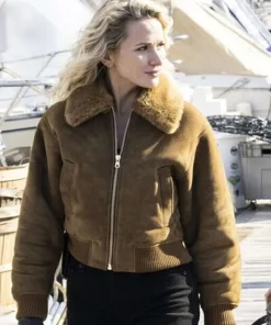 FBI Most Wanted Shantel VanSanten Brown Bomber Jacket