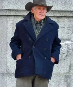 Harrison Ford 1923 S02 Blue Wool Peacoat