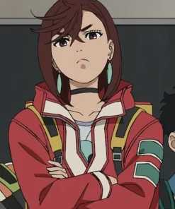 Momo Ayase Dandadan Red Cotton Jacket