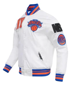 NBA New York Knicks Mashup White Bomber Jacket