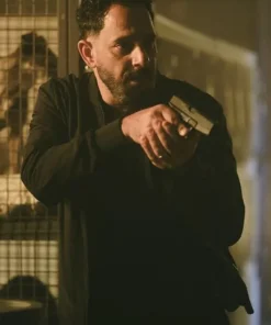 Alternative view of Patrick Sabongui The Hunting Party Black Bomber Jacket