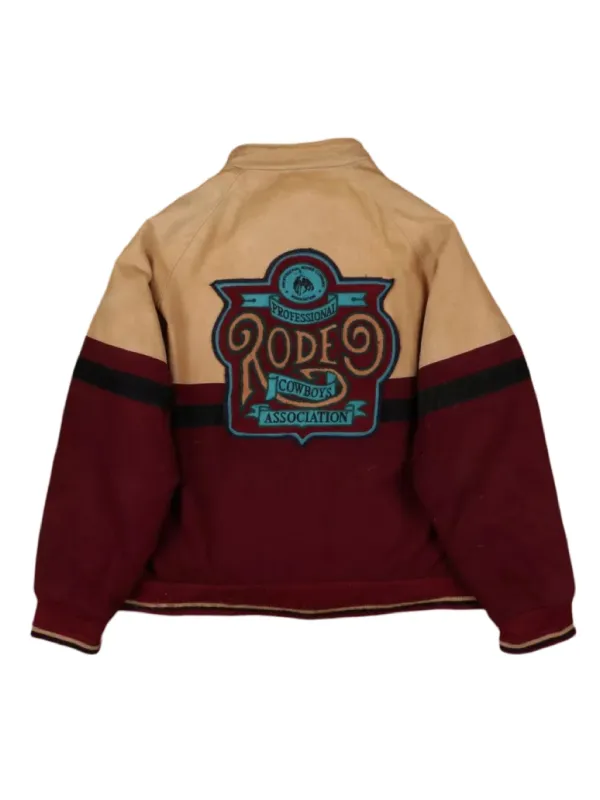 Pro Rodeo Cowboys Maroon Vintage Bomber Jacket
