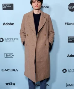 The Legend of Ochi Finn Wolfhard Brown Peacoat