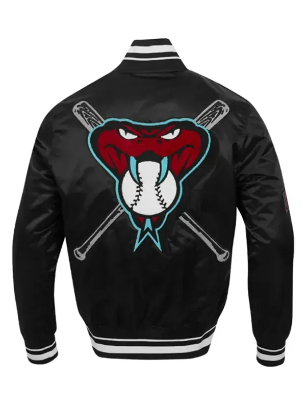 MLB Arizona Diamondbacks Satin Varsity Jacket - Image 2
