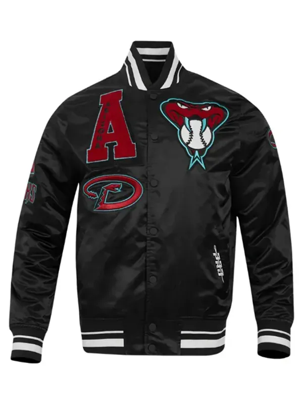 MLB Arizona Diamondbacks Satin Varsity Jacket