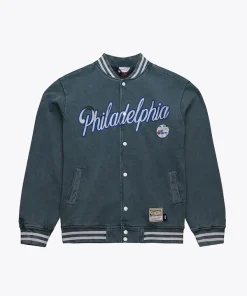NBA Philadelphia 76ers Grey Varsity Jacket
