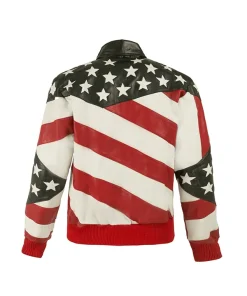 US Independence Day Bomber Leather Jacket