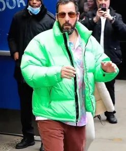 Alternative view of Adam Sandler Happy Gilmore 2 Green Puffer Jacket