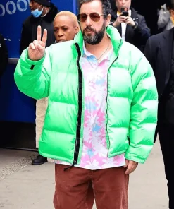 Adam Sandler Happy Gilmore 2 Green Puffer Jacket