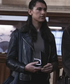 Art Detectives Shazia Malik Biker Leather Jacket