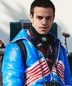 Before We Forget Matias Blue Puffer Jacket
