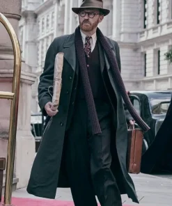 Bookish Mark Gatiss Grey Trench Coat