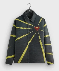 Superman X Kith Lightning Tapestry Black Jacket