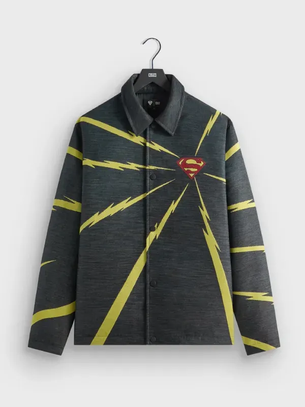 Superman X Kith Lightning Tapestry Black Jacket