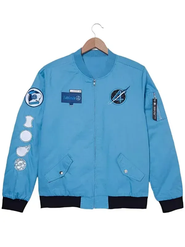 The Fantastic Four First Steps Blue Bomber Jacket