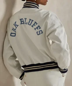 Alternative view of The Oak Bluffs White Bomber Jacket