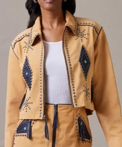 Women Rodeo Hand Suede Leather Jacket