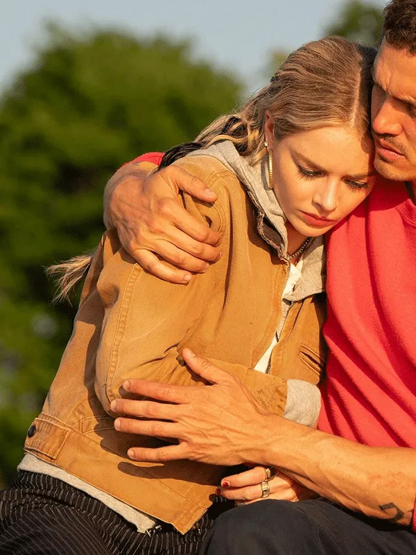 Eenie Meanie Samara Weaving Brown Jacket - Image 2
