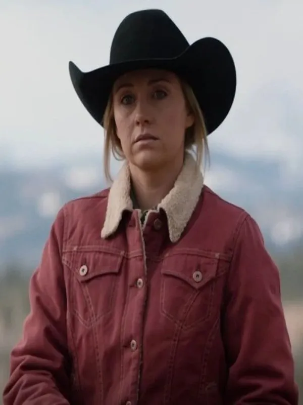 Heartland Amber Marshall Red Shearling Jacket