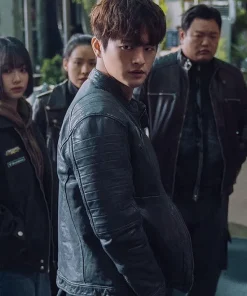 Twelve Won Seung Black Leather Jacket