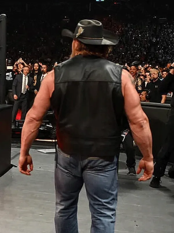 WWE Brock Lesnar Black Leather Vest For Sale