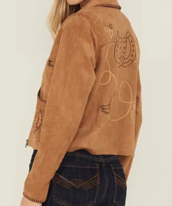 Women's Rodeo Embroidered Suede Jacket