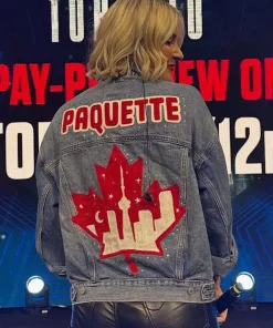 AEW All Out Toronto Renee Paquette Blue Denim Jacket