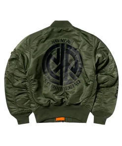 Alpha Industries X No Problemo No War MA-1 Unisex Reversible Bomber Jacket