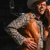 Charley Crockett Cowboy Brown Leather Vest