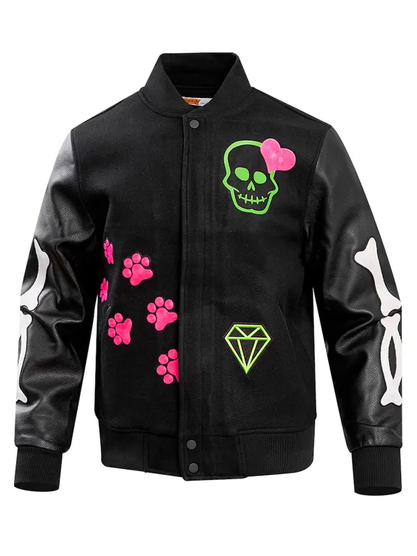 Looney Tunes Sylvester Unisex Black Varsity Jacket