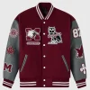 McMaster University 2025 Unisex Maroon Varsity Jacket
