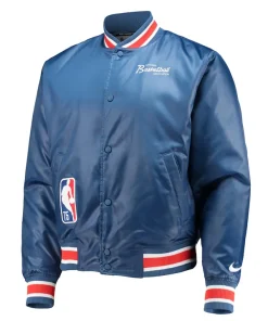 NBA 75th Anniversary Courtside Blue Varsity Jacket