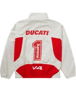 Supreme Ducati White Track Jacket For Men and Women