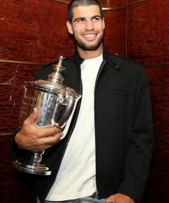 The US Open 2025 Tennis Men’s Single Champion Carlos Alcaraz Black Jacket