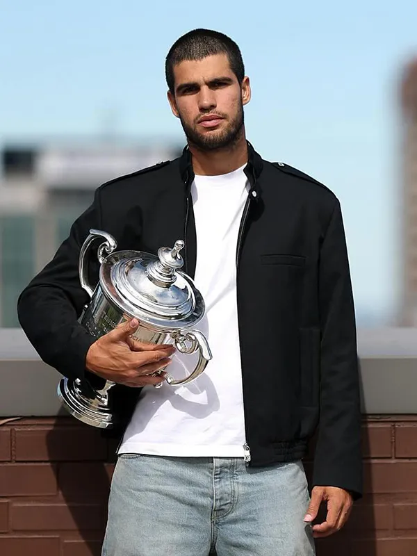 US Open 2025 Carlos Alcaraz Unisex Black Jacket