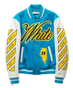 Vars World Blue Wool Varsity Jacket