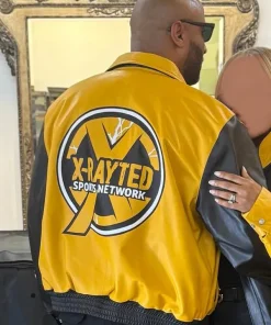 X-RAYTED Sports Network 2025 XSN Philip McDonald Jeff Hamilton Yellow and Black Leather Jacket