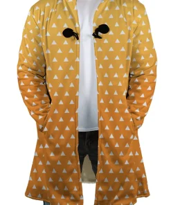 Anime Demon Slayer Zenitsu Agatsuma Trench Coat