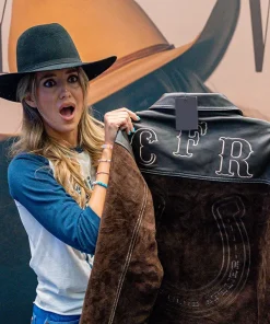 Canadian Finals Rodeo 2025 Lainey Wilson Brown Suede Jacket