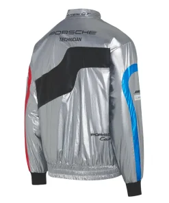 Formula 1 25Y Porsche Carrera GT Silver Nylon Blouson Bomber Jacket For Men and Women